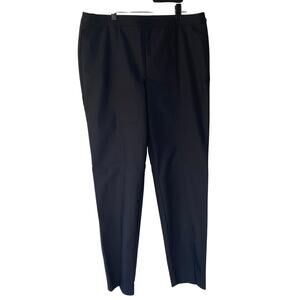 St. John Caviar Pants Sz 10 Black Designer Trousers Career Quiet Luxury Timeless
